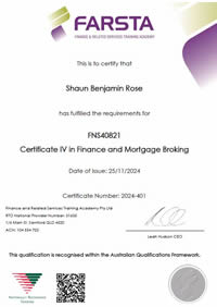 FARSTA - Certificate IV in Finance & Mortgage Broking